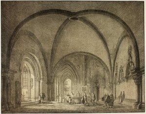 Baptismal Hall and Cloisters in the Cathedral at Mainz, from Collection of Memorable Medieval Buildings in Germany