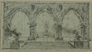 Porch with Gothic Arches by Domenico Quaglio