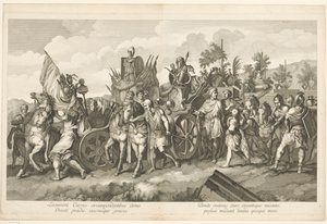 Military Procession with War Booty on a Cart by Domenico Rossetti