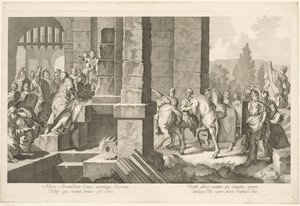 Military Procession Entering a Building (Triumphal Procession of Alexander the Great in Babylon series) by Domenico Rossetti