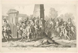 Soldiers by Obelisk by Domenico Rossetti