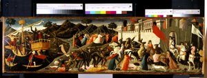 Battle Of Camilla And Aeneas by Domenico di Michelino