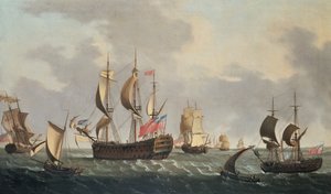 Royal Squadron off the Coast by Dominic Serres
