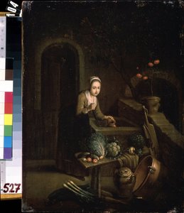 In the Kitchen by Dominicus van Tol