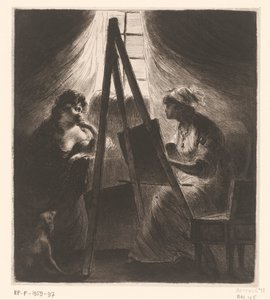 Elisabeth Vigée-Le Brun Portraying a Woman