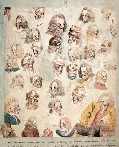 Different Airs in 30 Heads of Voltaire by Dominique Vivant Denon