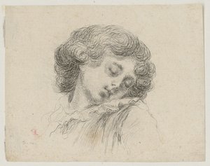 Head of a Sleeping Child by Dominique Vivant Denon