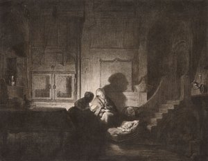 Interior: Two Women and a Sleeping Child