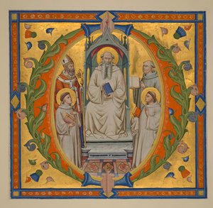 A cutting from a Gradual, with a historiated initial, 