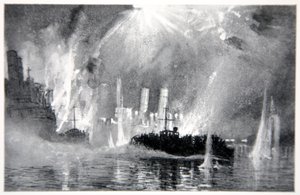 Motor Launches Rescuing Crews of the Blockships at Zeebrugge, Illustration from 
