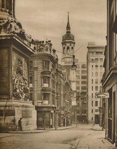 At the Base of the Monument of Fish Street Hill, c1935 by Donald McLeish