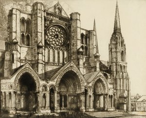 Chartres, North Portal by Donald Shaw MacLaughlan