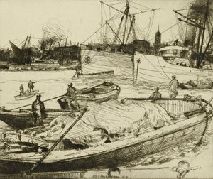 The Rushing Tide on the Thames by Donald Shaw MacLaughlan