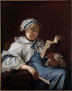 Portrait of Madame Nonotte (Painting by Donat Nonotte) by Donat Nonotte