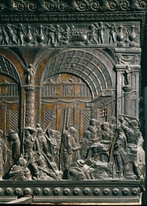 Christ before Pontius Pilate. (Detail) Low relief of the left pulpit, c.1460