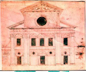 Design for the facade of a church by Donato Bramante