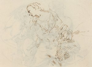 Female Figure (Penitent Magdalene?) by Donato Creti