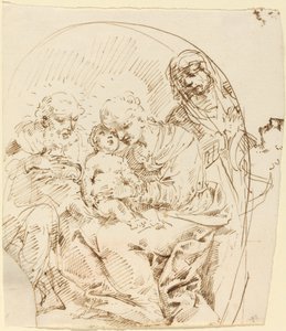 Holy Family with Saint Anne and Female Head in Profile by Donato Creti