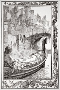 The Barge floated down the River by Dora Curtis
