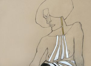 Abstract Golden Woman by Doris Schmitz
