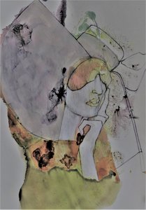 Abstract Pensive Woman