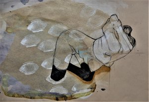 Abstract Resting Nude by Doris Schmitz