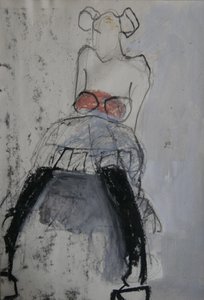 Abstract Seated Dancer by Doris Schmitz