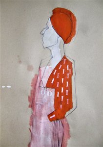 Abstract Woman Profile by Doris Schmitz