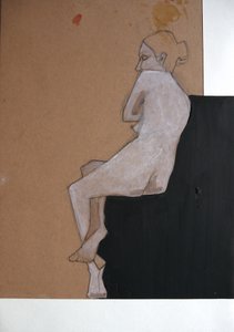 Contemplative Seated Nude by Doris Schmitz