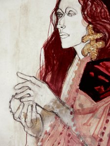 Contemplative Woman Profile
