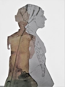 Earthy Abstract Woman by Doris Schmitz