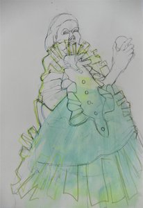 Elegant Green Portrait by Doris Schmitz