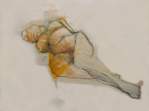 Expressive Nude Sketch by Doris Schmitz