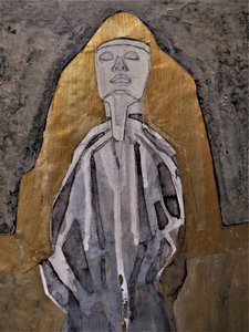 Golden Meditative Figure