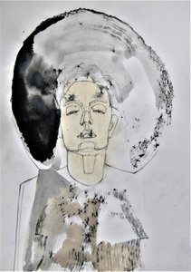 Meditative Abstract Portrait by Doris Schmitz