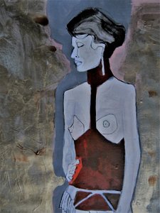 Pensive Modern Woman by Doris Schmitz