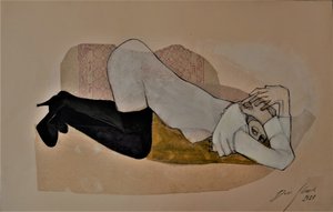 Reclining Woman by Doris Schmitz