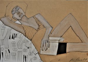 Relaxed Woman Reading
