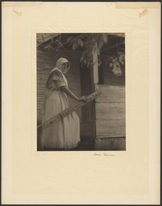 Young Woman Mounting Stairs by Doris Ulmann