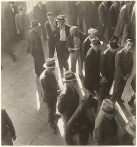 First Days of Unemployment Compensation in California: Waiting to File Claims by Dorothea Lange