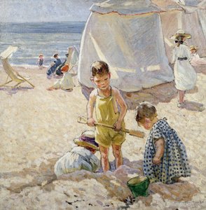 Playing in the Sand by Dorothea Sharp
