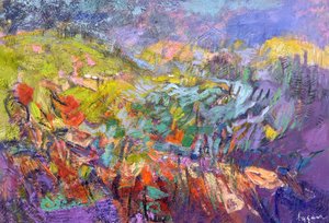 Dreamy Vibrant Landscape by Dorothy Fagan