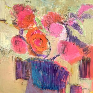 Vibrant Abstract Blooms by Dorothy Fagan