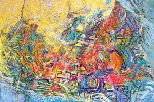Vibrant Abstract Cityscape by Dorothy Fagan