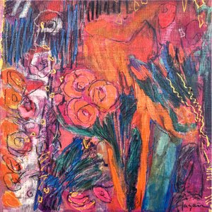 Vibrant Abstract Flowers by Dorothy Fagan