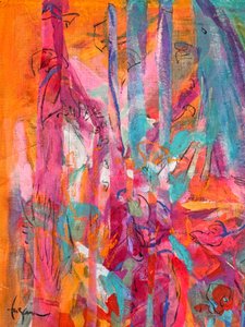Vibrant Abstract Strokes by Dorothy Fagan