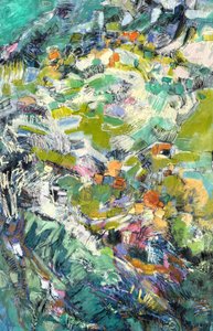 Vibrant Mountain Village by Dorothy Fagan