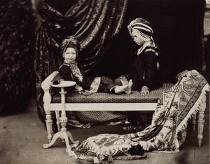 Prince Arthur and Prince Alfred in the costume of Sikh Princes, Osborne by Dr Ernst Becker