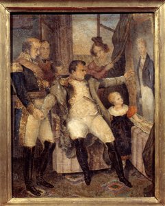 Portrait of Napoleon I in Front of the Portrait of His Son the King of Rome Napoleon II by Dubreuil