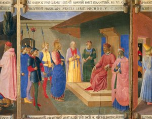 Christ before Caiaphas, detail by Duccio di Buoninsegna